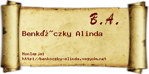 Benkóczky Alinda névjegykártya